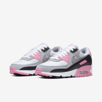 Nike Air Max 90 - Női Utcai Cipő - Fehér/Világos Szürke/Fekete/Szürke